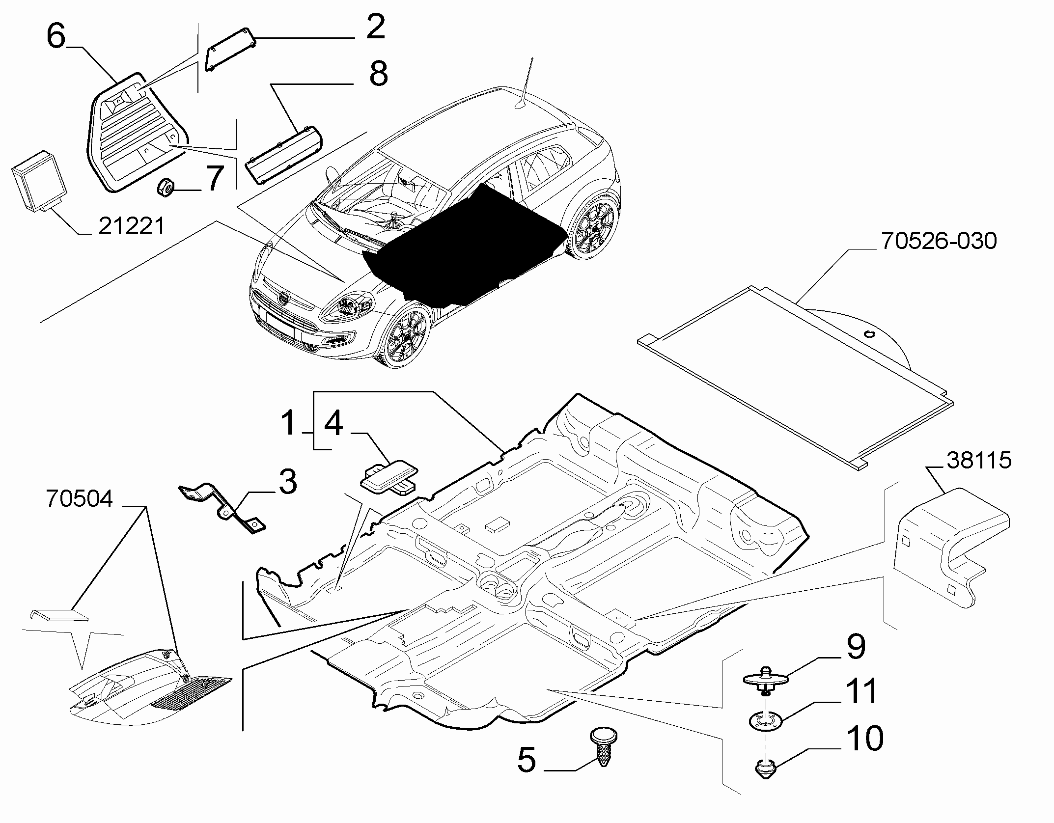 70521-010 PASSENGER SIDE MATS
