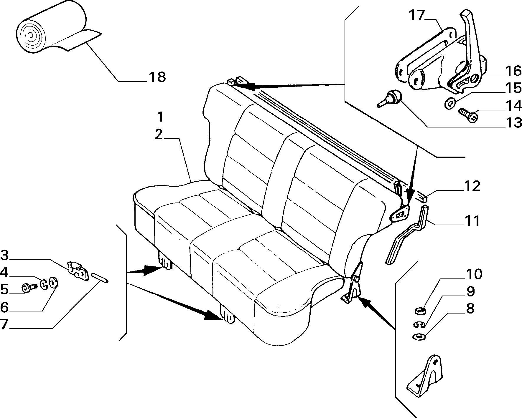 70613/01 REAR SEAT