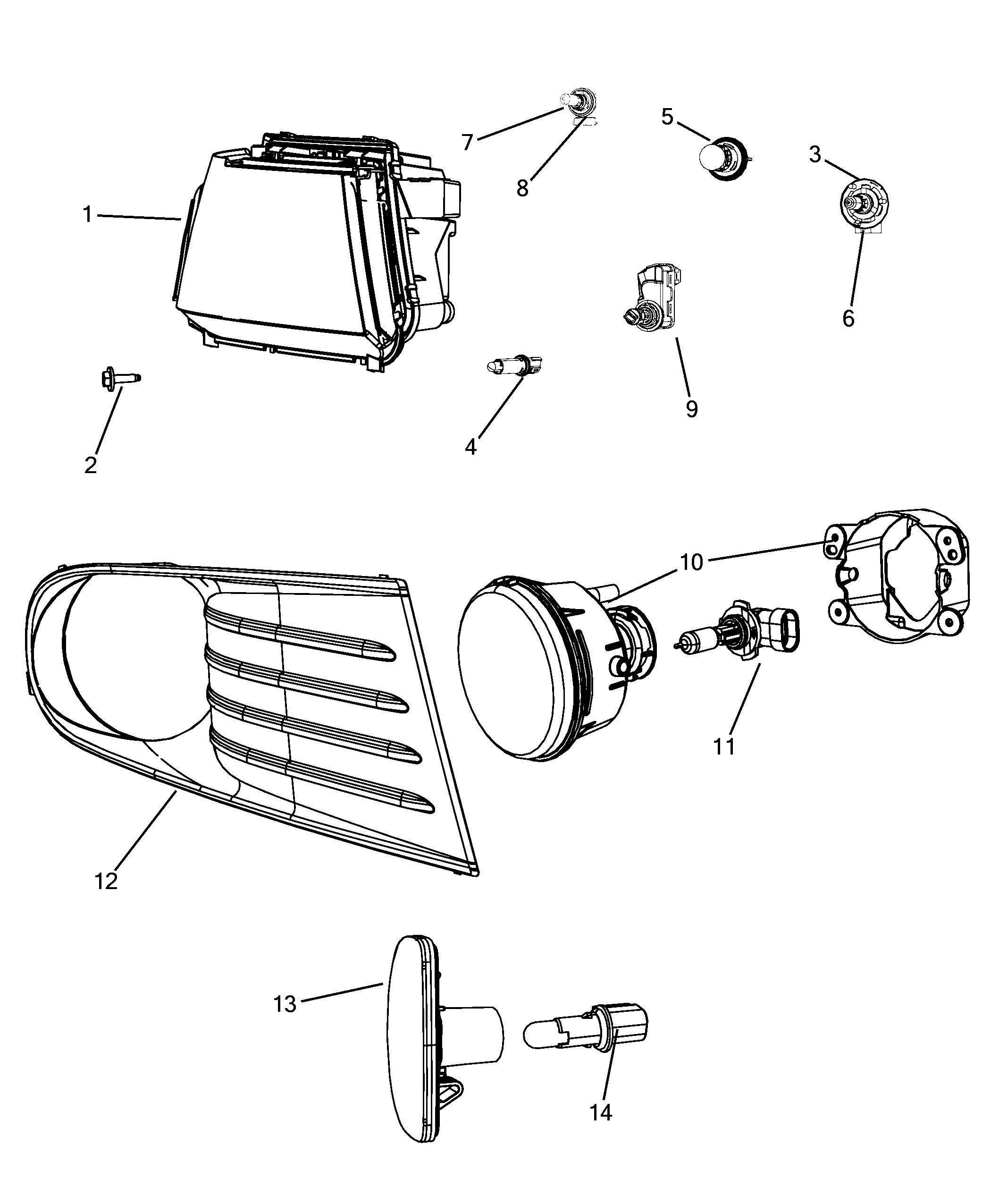 55401-010 FRONT HEADLIGHT