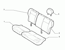 70615/08 REAR SEAT LINING