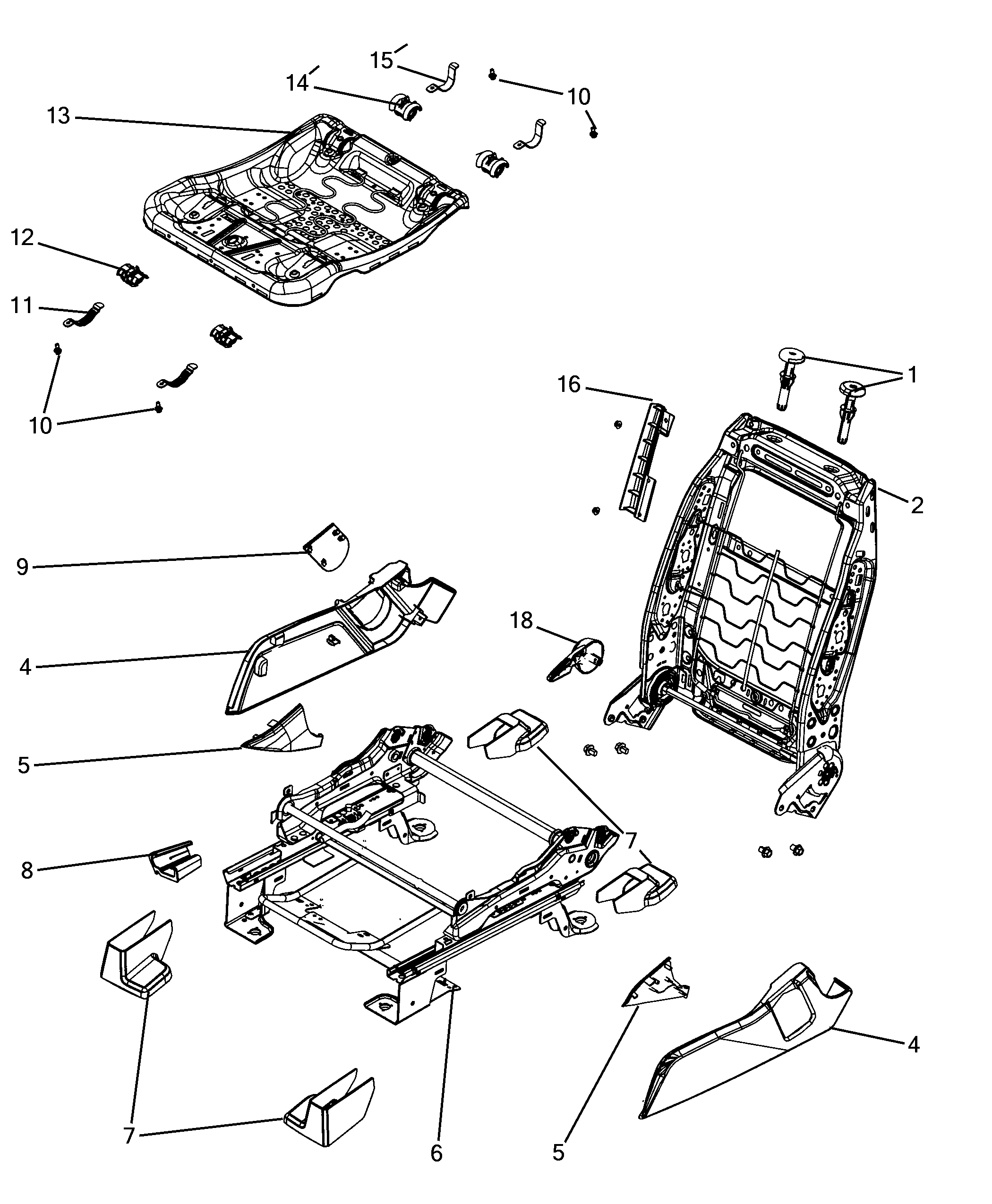 70601-022 PASSENGER SEAT FRAMES