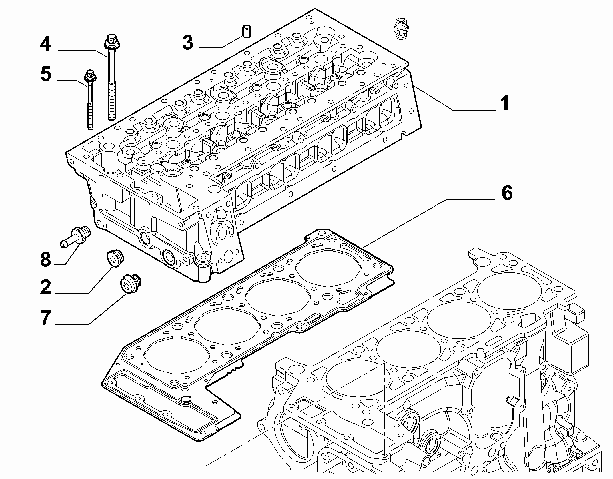10101-020 CYLINDER HEAD AND GASKETS