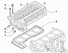 10101-020 CYLINDER HEAD AND GASKETS