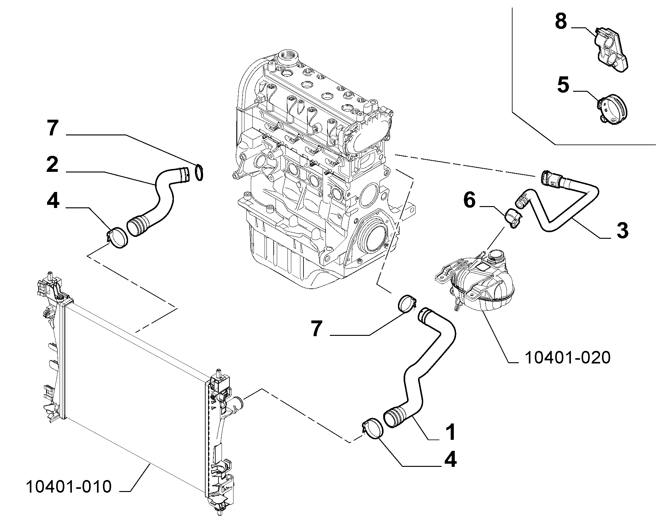 10401-030 RADIATOR PIPING