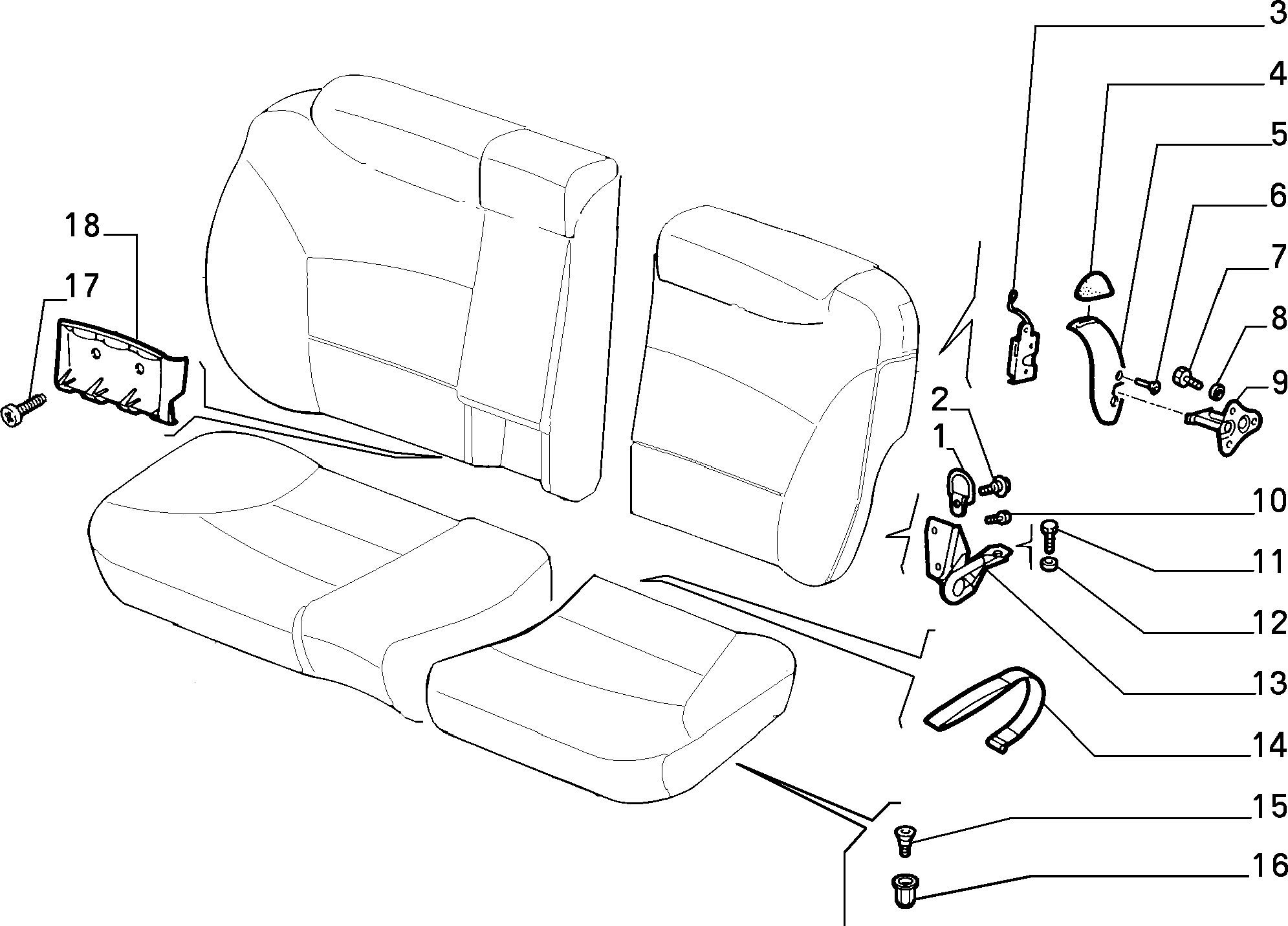 70613/01 REAR SEAT