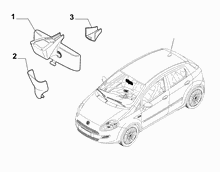 70740-010 REAR VIEW MIRROR