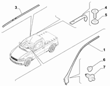 70712-030 OUTER MOULDINGS, ROOF AREA
