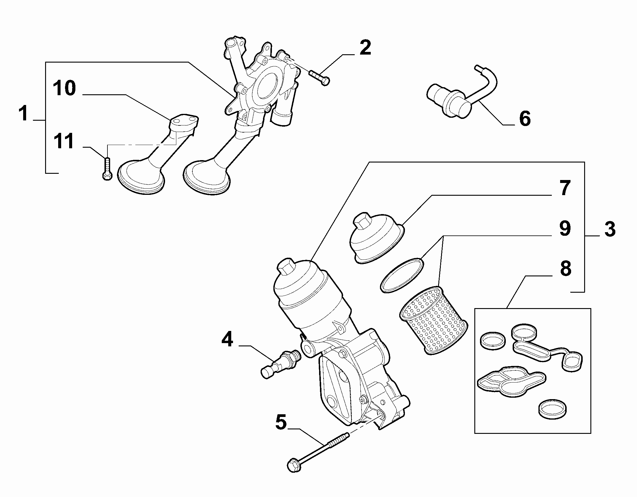 10301-15 OIL PUMP, SPRAYER AND OIL FILTER (CC 0.9)