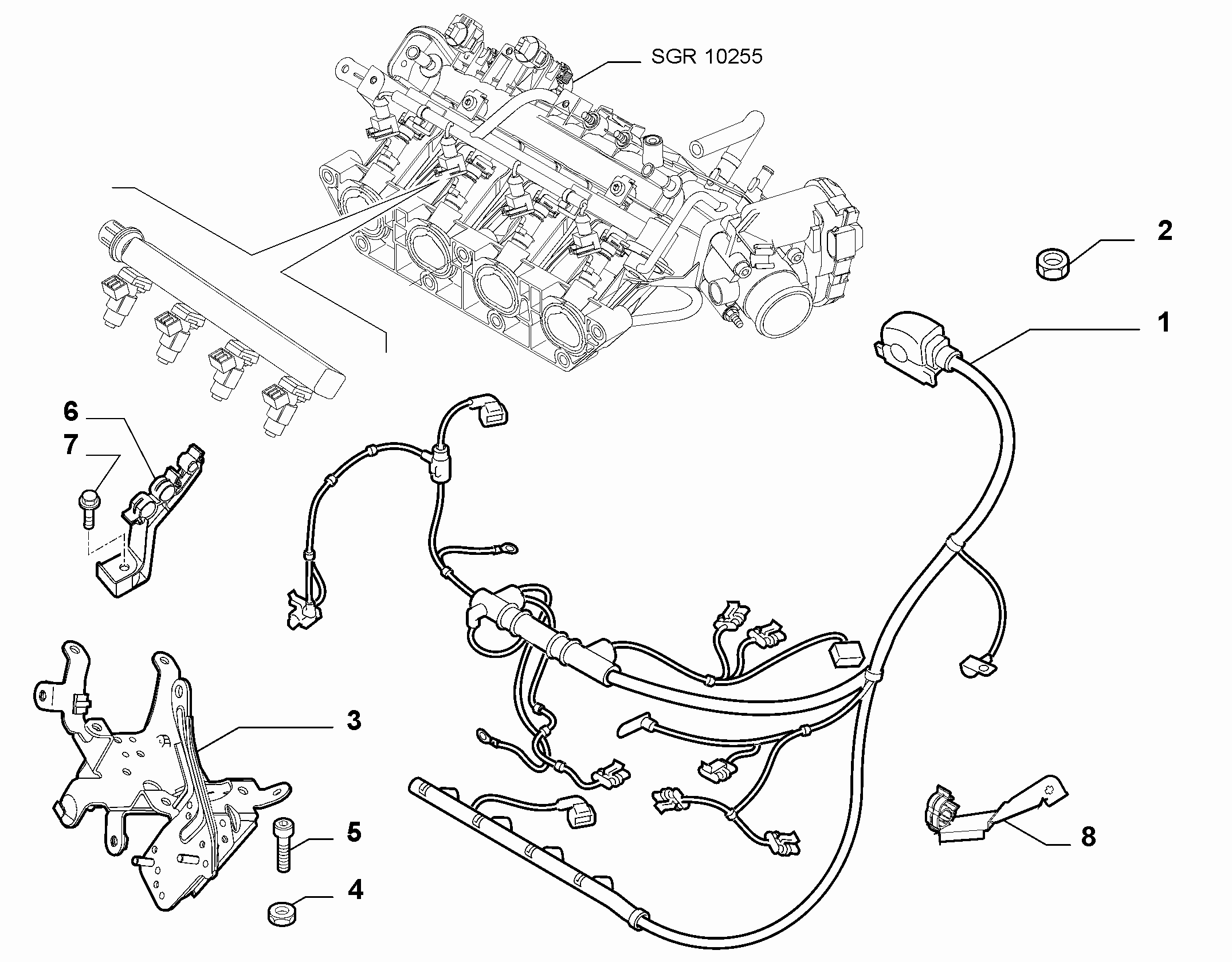 10226-040 ENGINE HARNESS AND SUPPORTS
