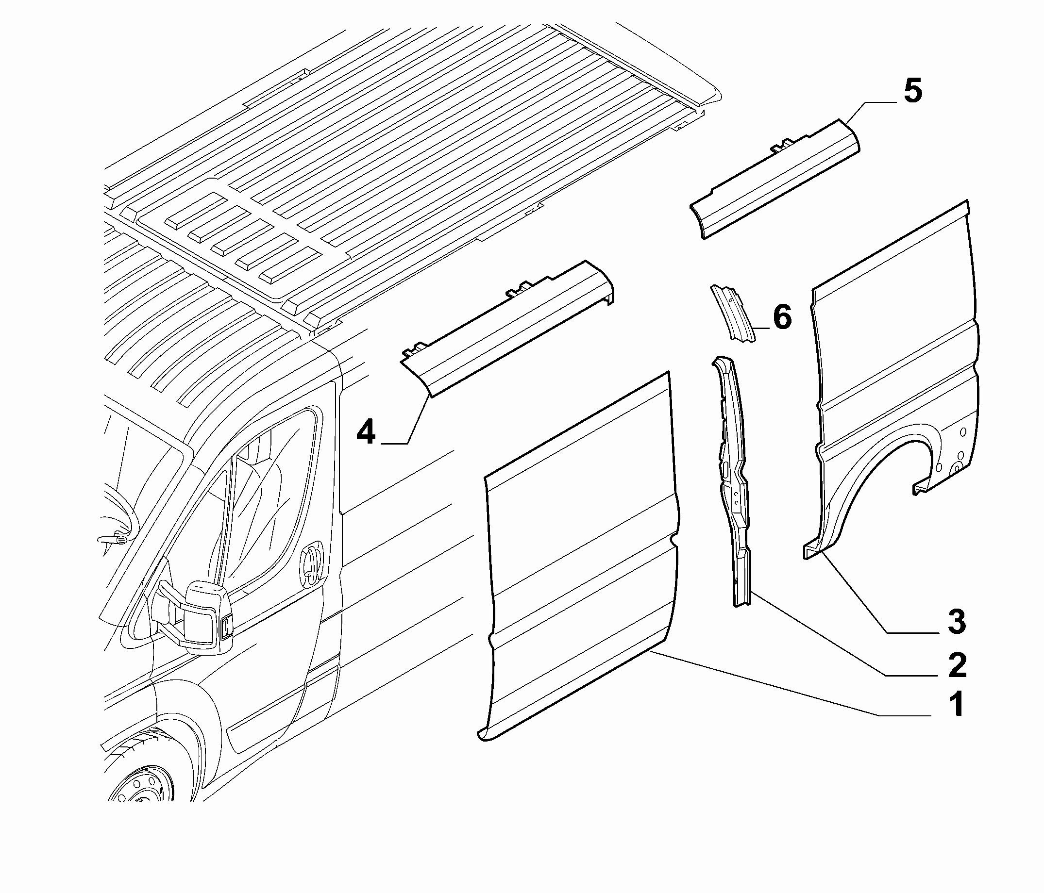 70020-040 OUTER SIDE PANEL FOR COMMERCIAL VEHICLES