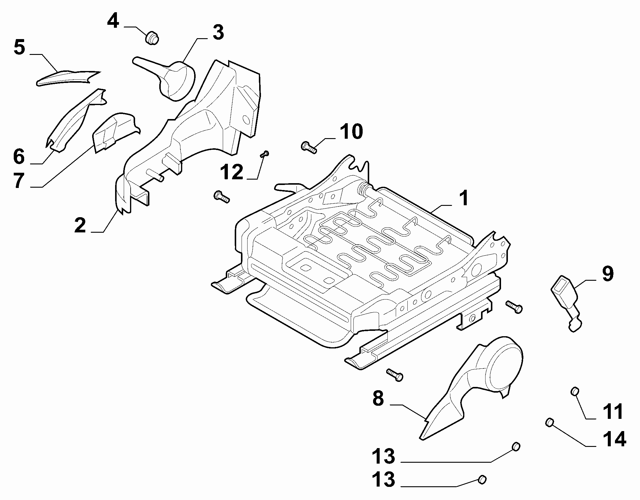 70601-020 FRONT SEAT FRAME
