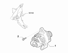55301-010 ALTERNATOR AND MOUNTING