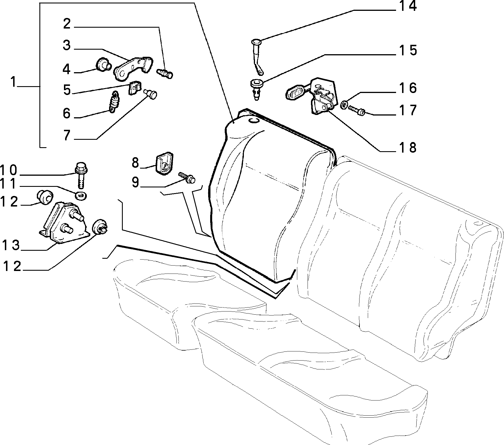 70613/01 REAR SEAT