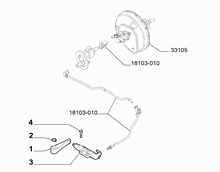 18103-020 CLUTCH LEVER CYLINDER AND HOSE