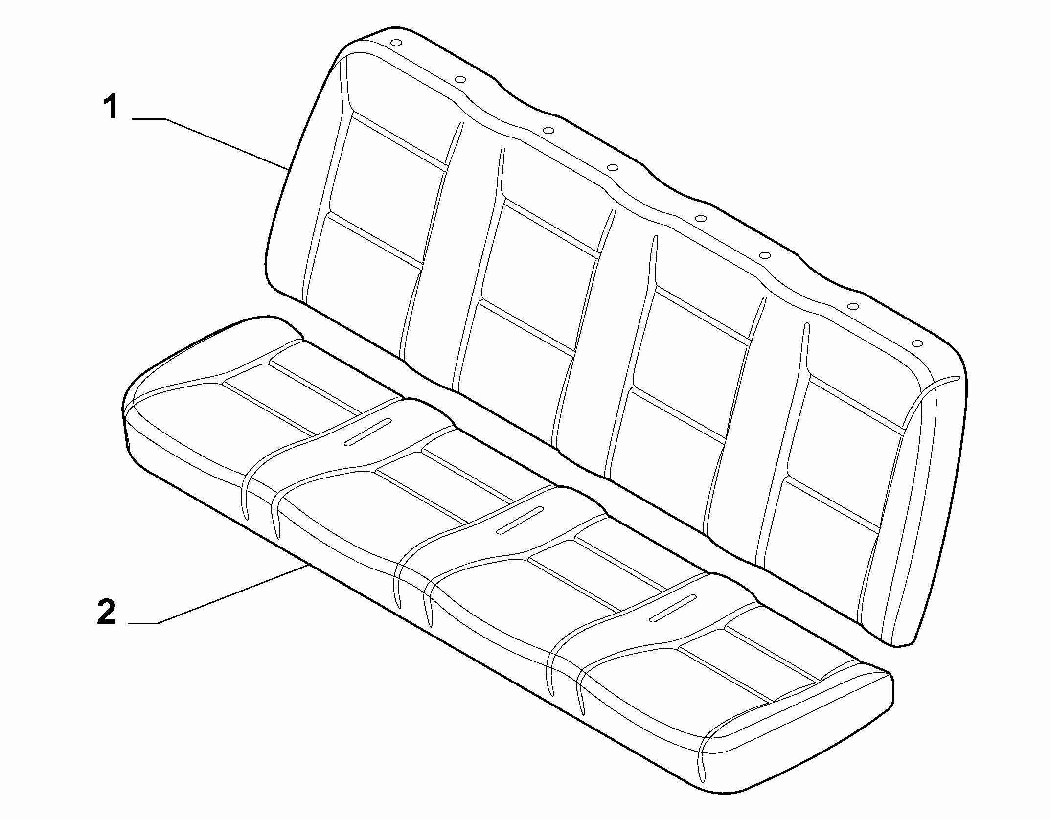 70613-011 FIRST ROW REAR SEAT CUSHIONS