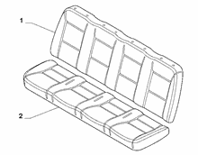 70613-011 FIRST ROW REAR SEAT CUSHIONS