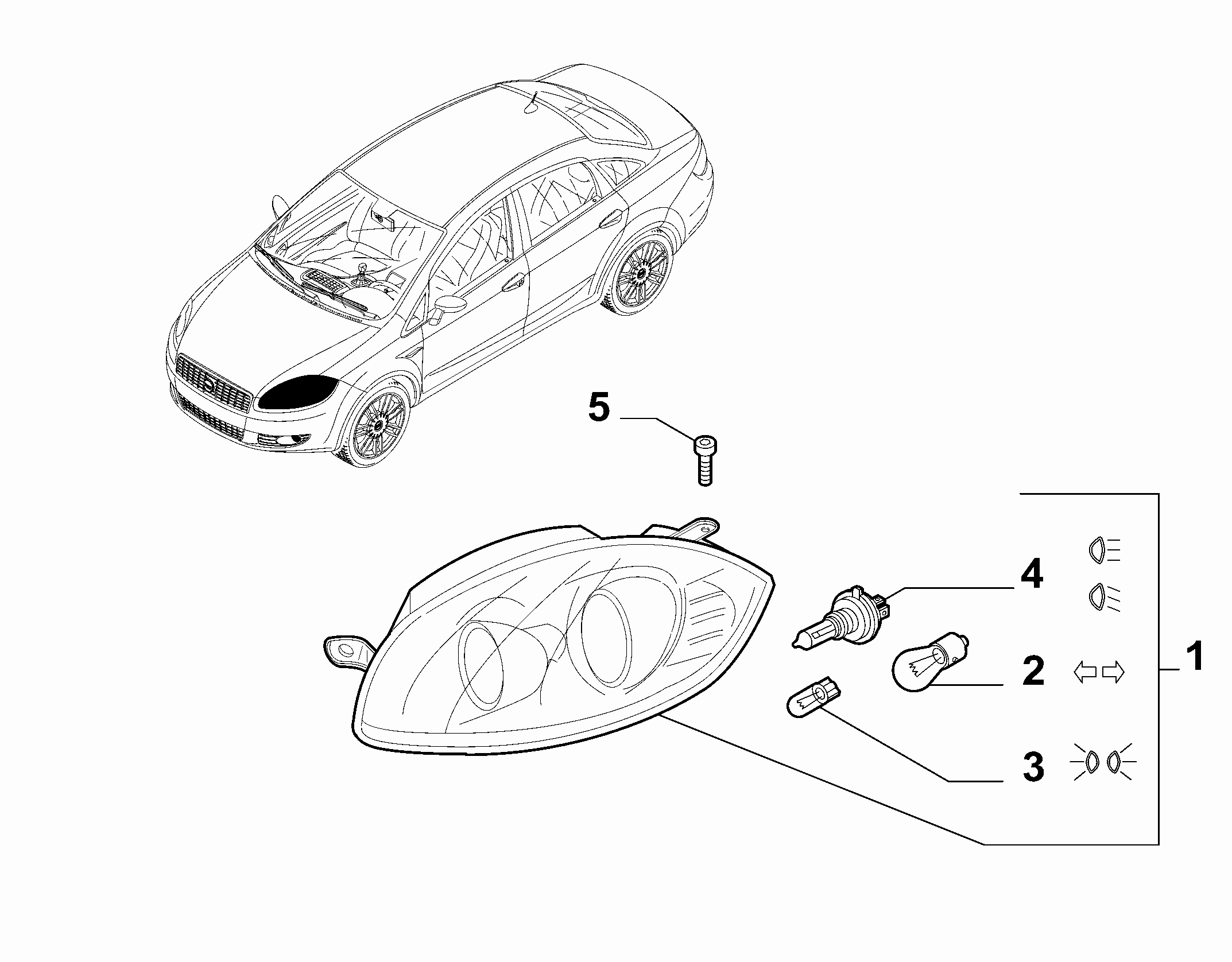 55401-010 FRONT HEADLIGHT