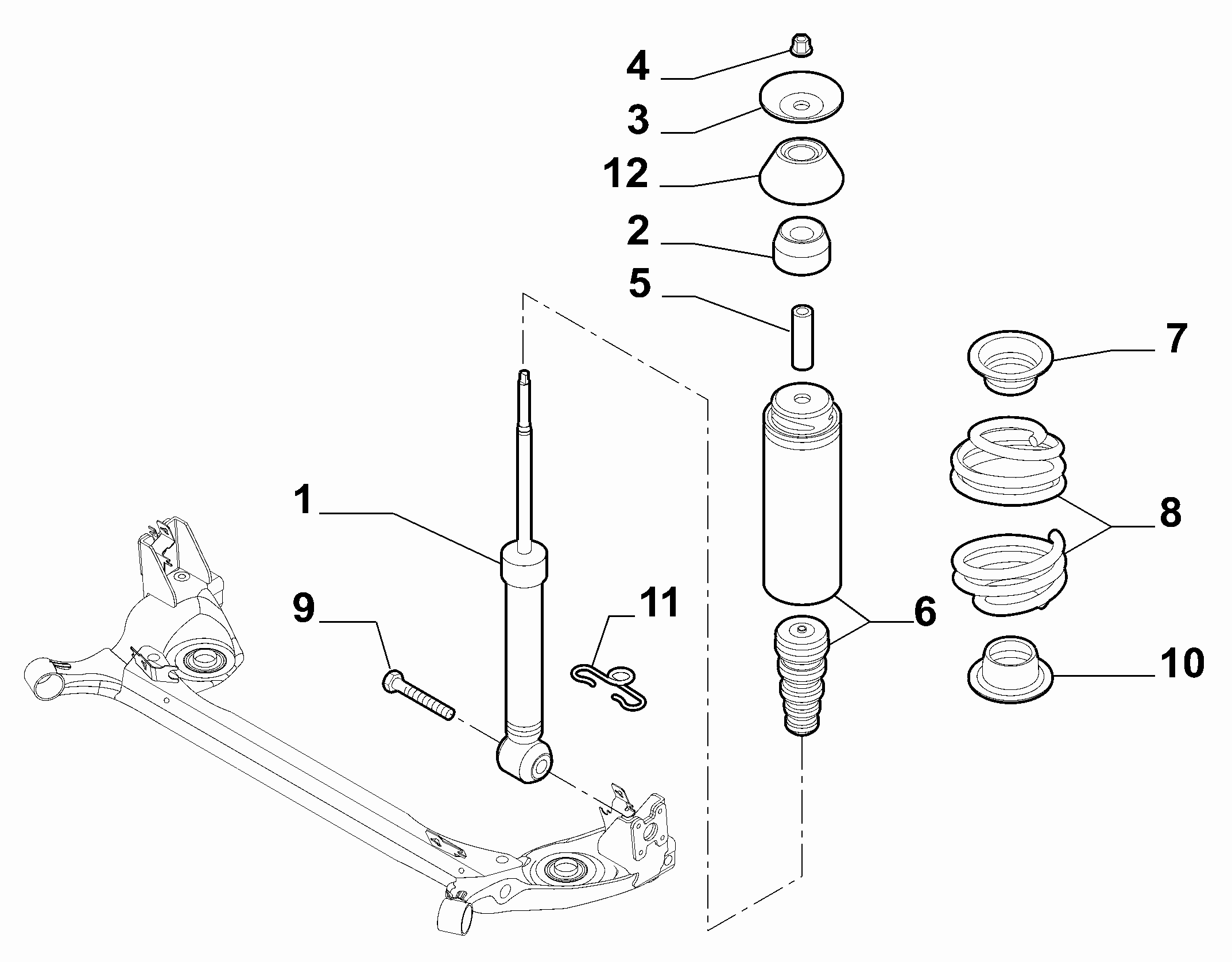44305-020 REAR SHOCK ABSORBERS AND SPRINGS