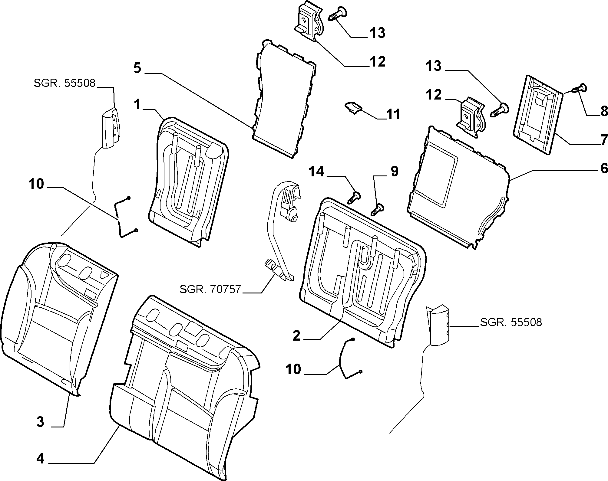70613/04 REAR SEAT