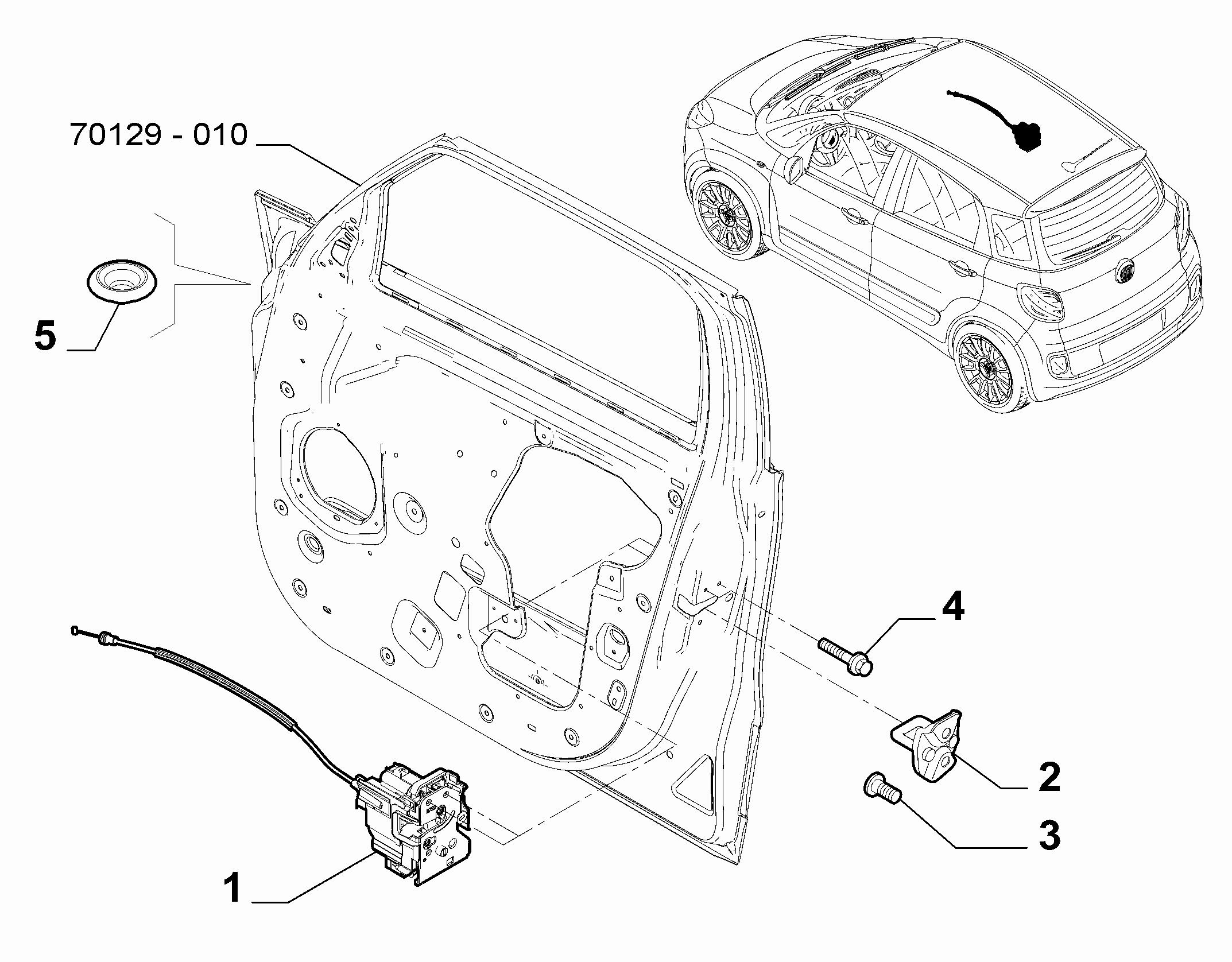 70129-050 FRONT DOOR LOCK