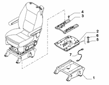70605-030 PASSENGER SIDE FRONT SEAT RAILS