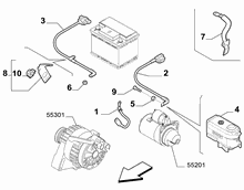 55300-040 BATTERY HARNESS