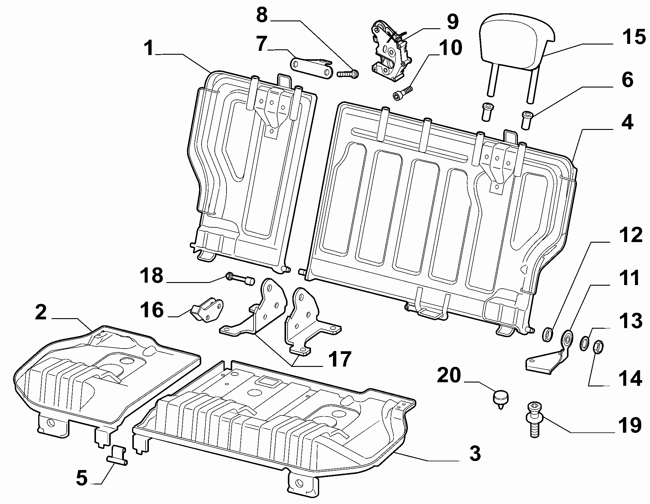 70613/01 REAR SEAT