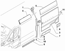 70020-040 OUTER SIDE PANEL FOR COMMERCIAL VEHICLES