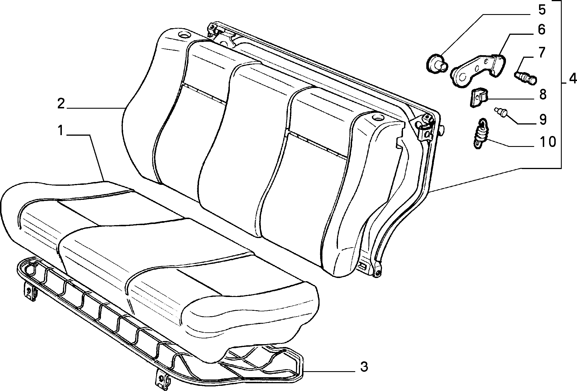 70613/00 REAR SEAT 