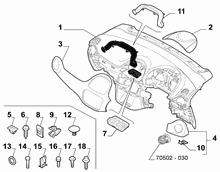70502-010 DASHBOARD INSTRUMENT HOLDER