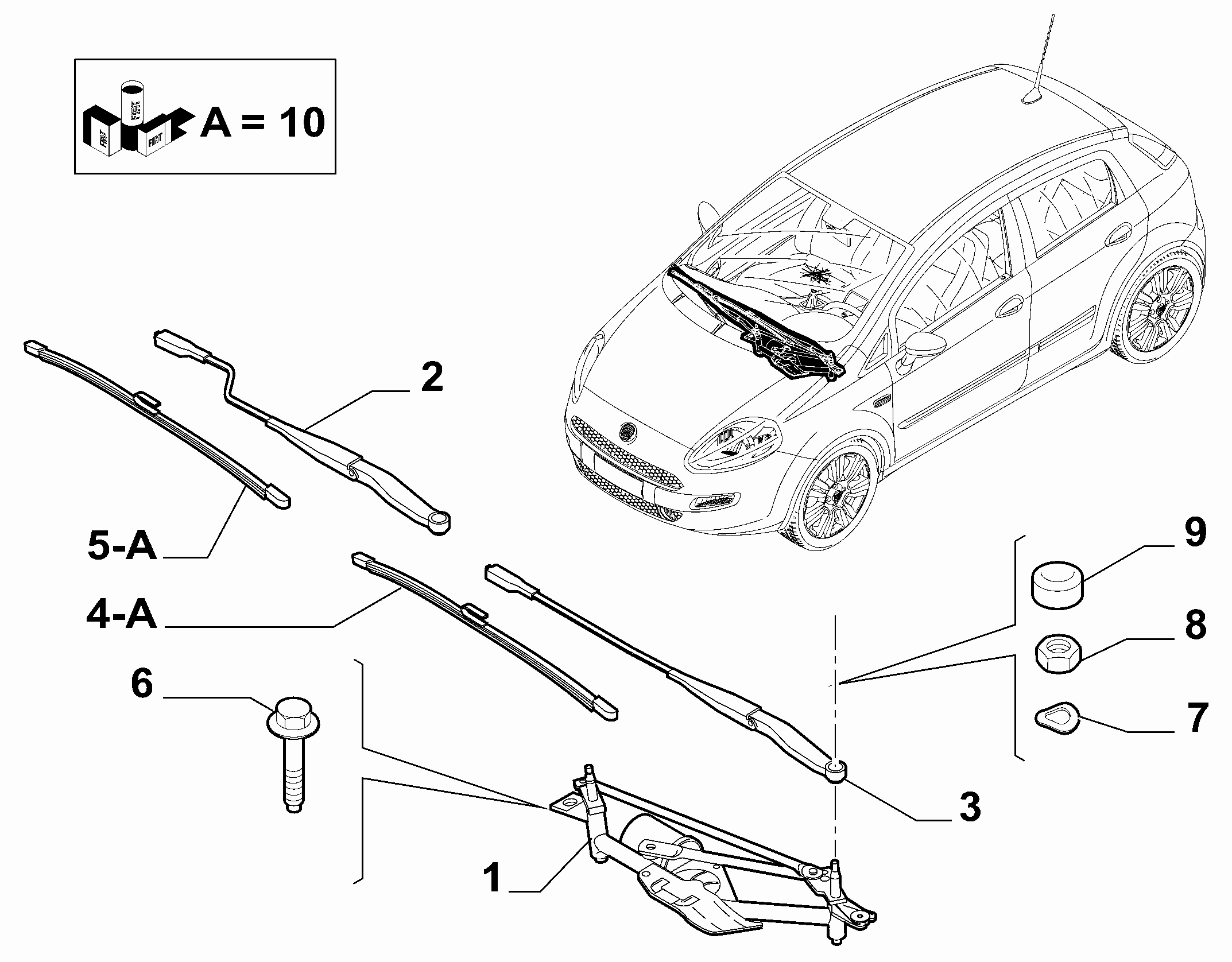 55514-010 WIPERS - ARM, BRUSHES AND MOTOR