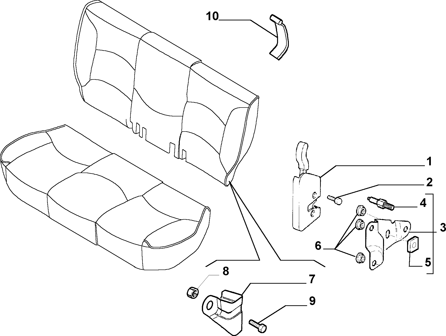 70613/04 REAR SEAT