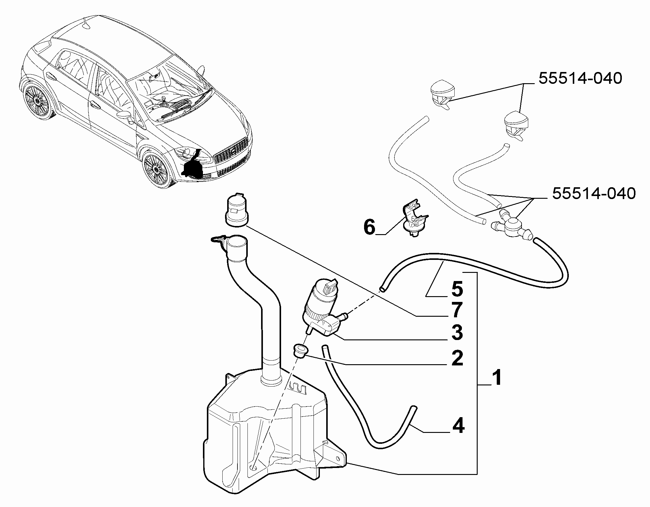 55514-030 WINDSHIELD WIPER RESERVOIR