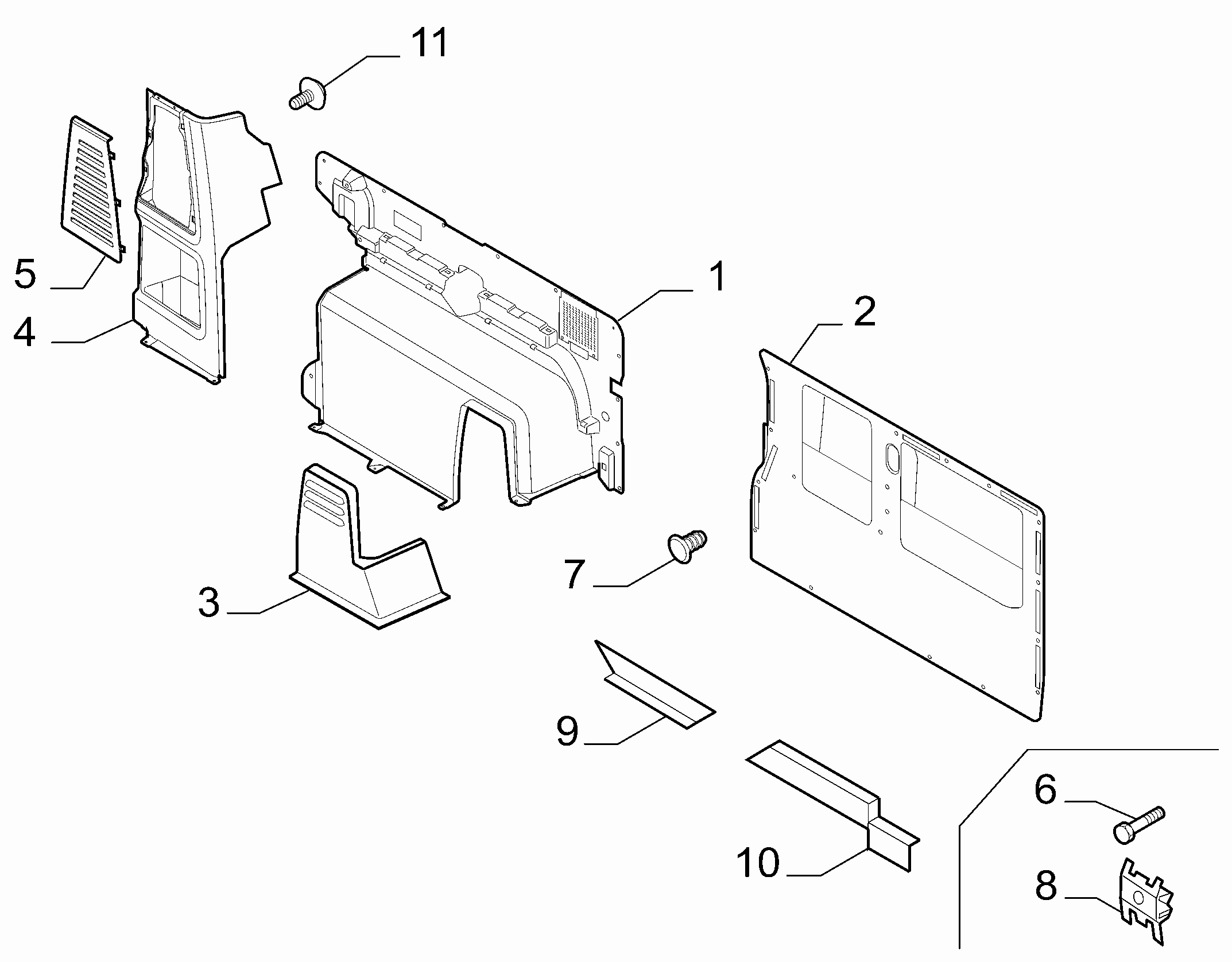 70524-010 REAR SIDE COVERING