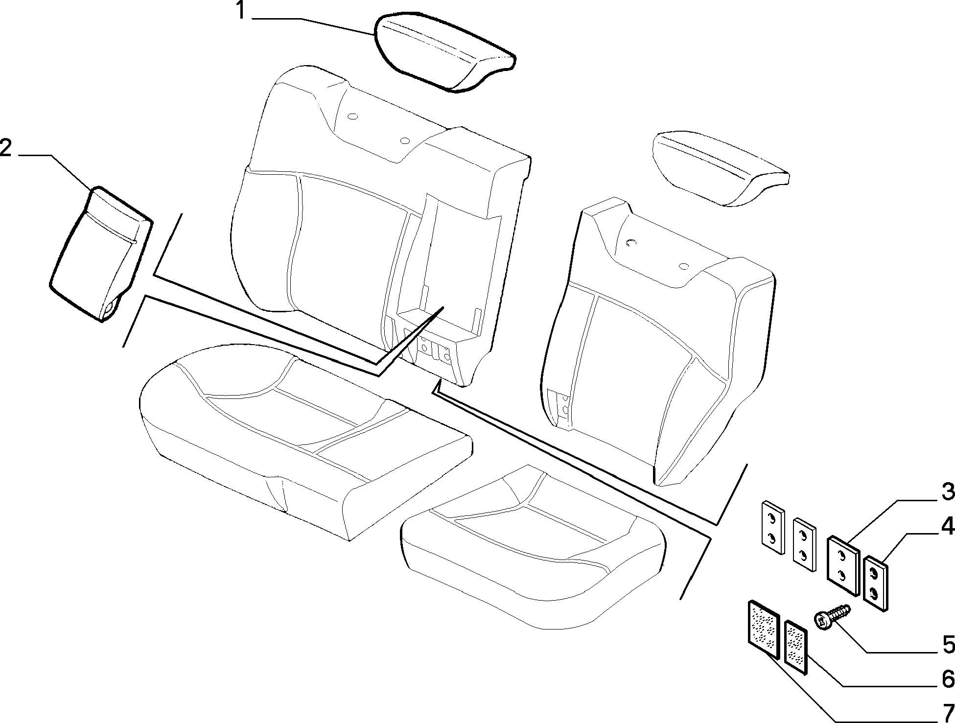 70615/01 REAR SEAT LINING