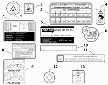 70750/00 ПРЕДУПР. ТАБЛИЧКИ И ИНСТРУКЦИИ 