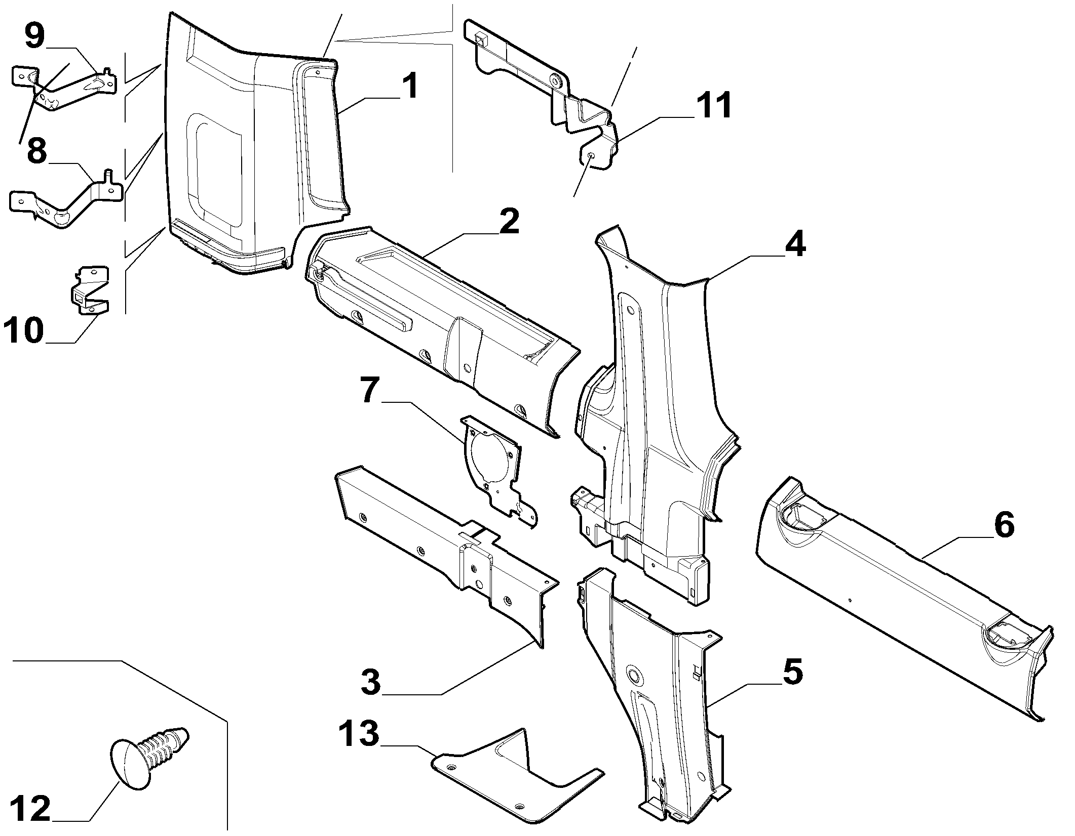 70523-110 REAR COVERS, LOWER SIDE
