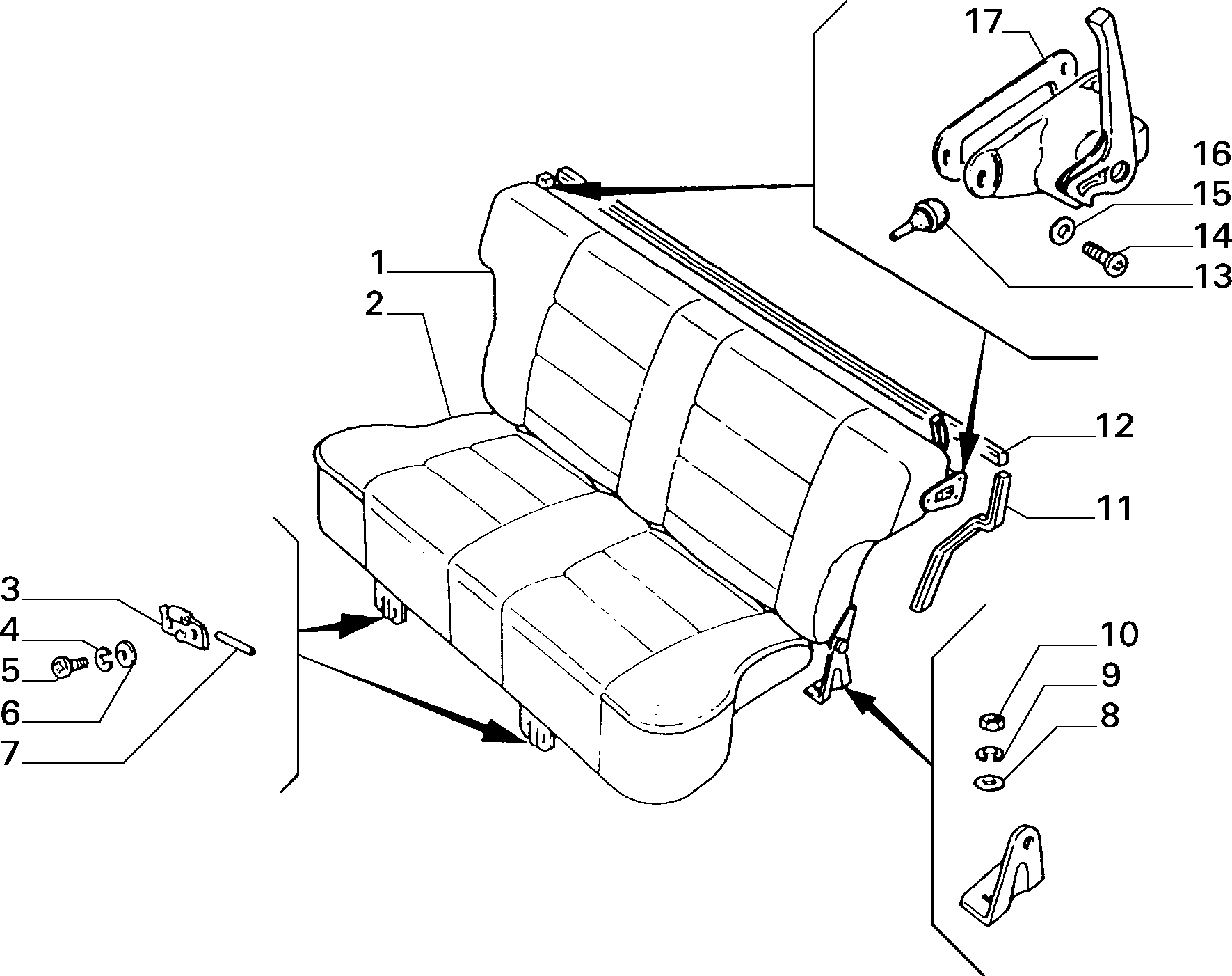 70613/00 REAR SEAT