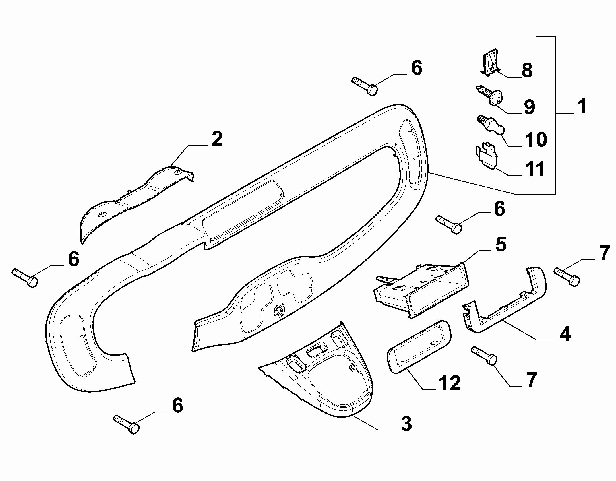 70502-020 DASHBOARD INSTRUMENT HOLDER DIALS