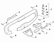 70502-020 DASHBOARD INSTRUMENT HOLDER DIALS