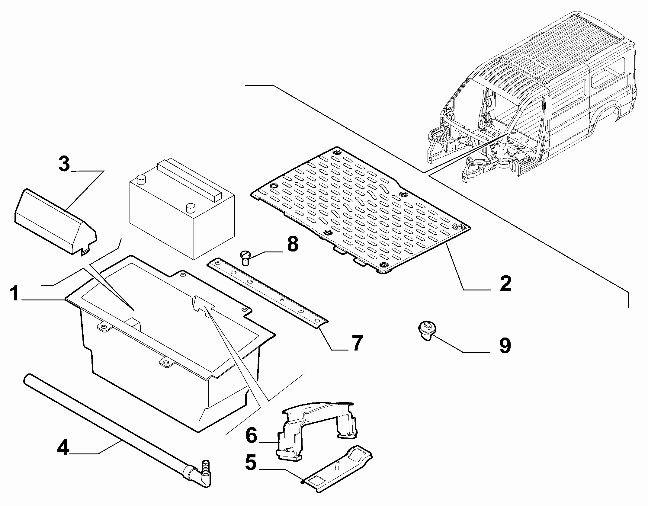 55300-030 BATTERY SUPPORT