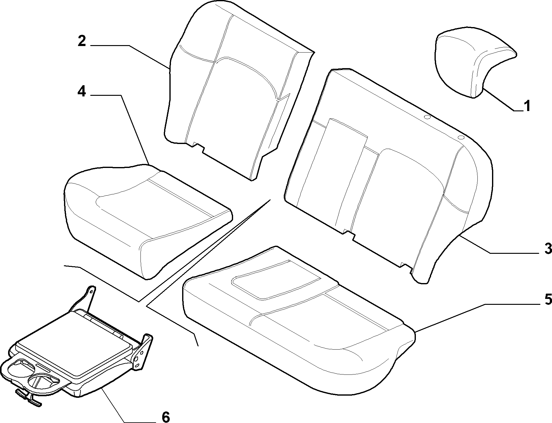 70615/04 REAR SEAT LINING 
