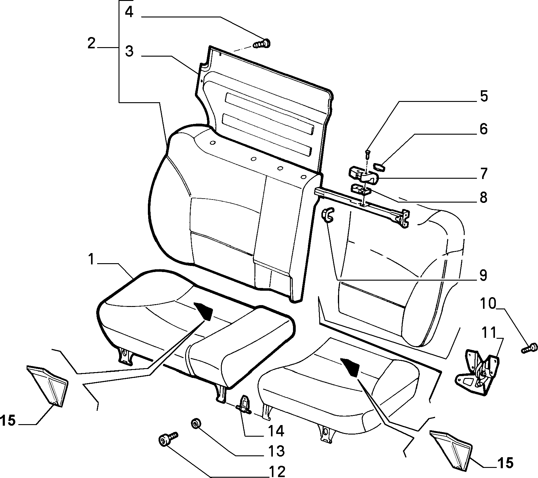 70613/00 REAR SEAT
