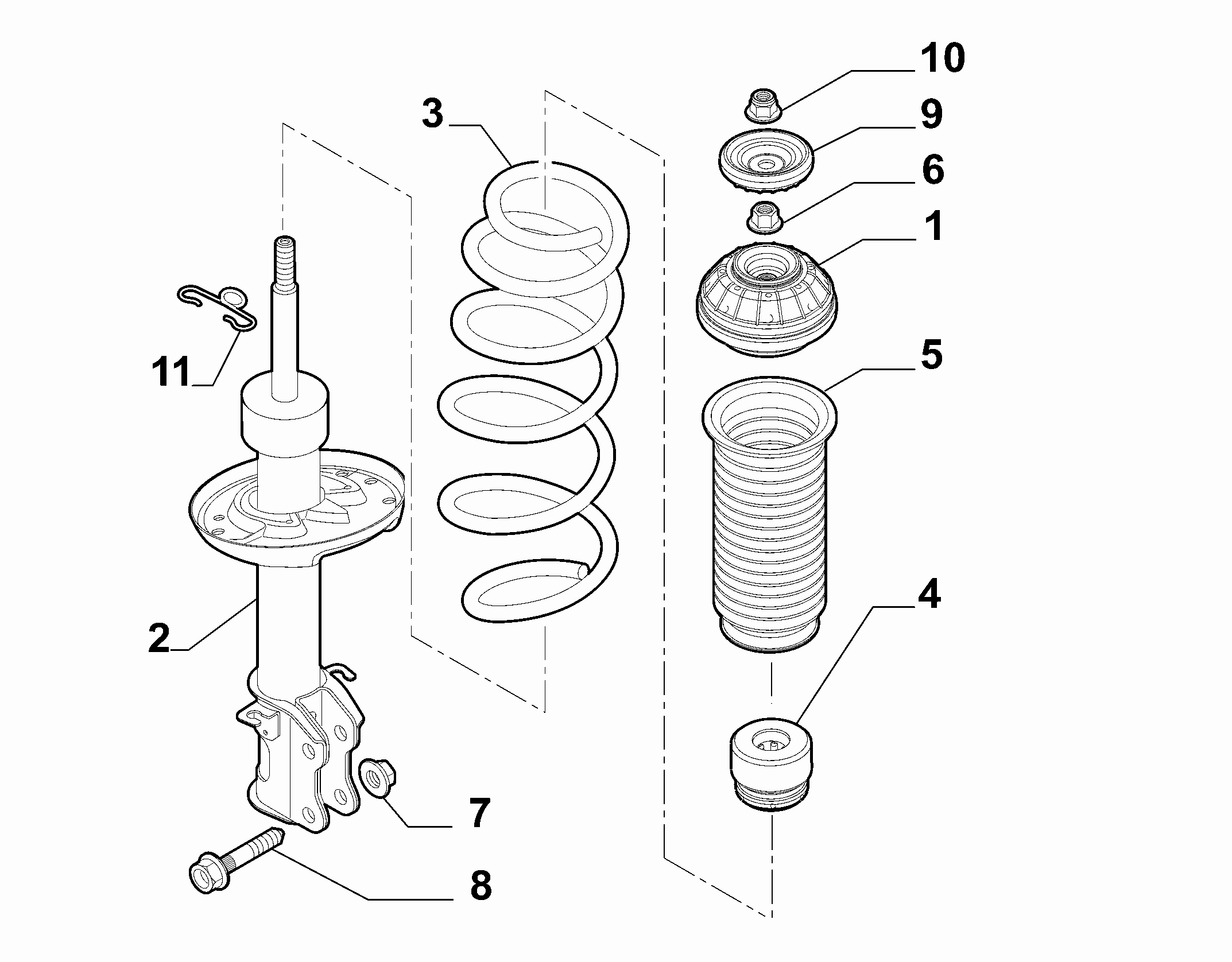 44301-020 SHOCK ABSORBERS AND LEAF SPRINGS