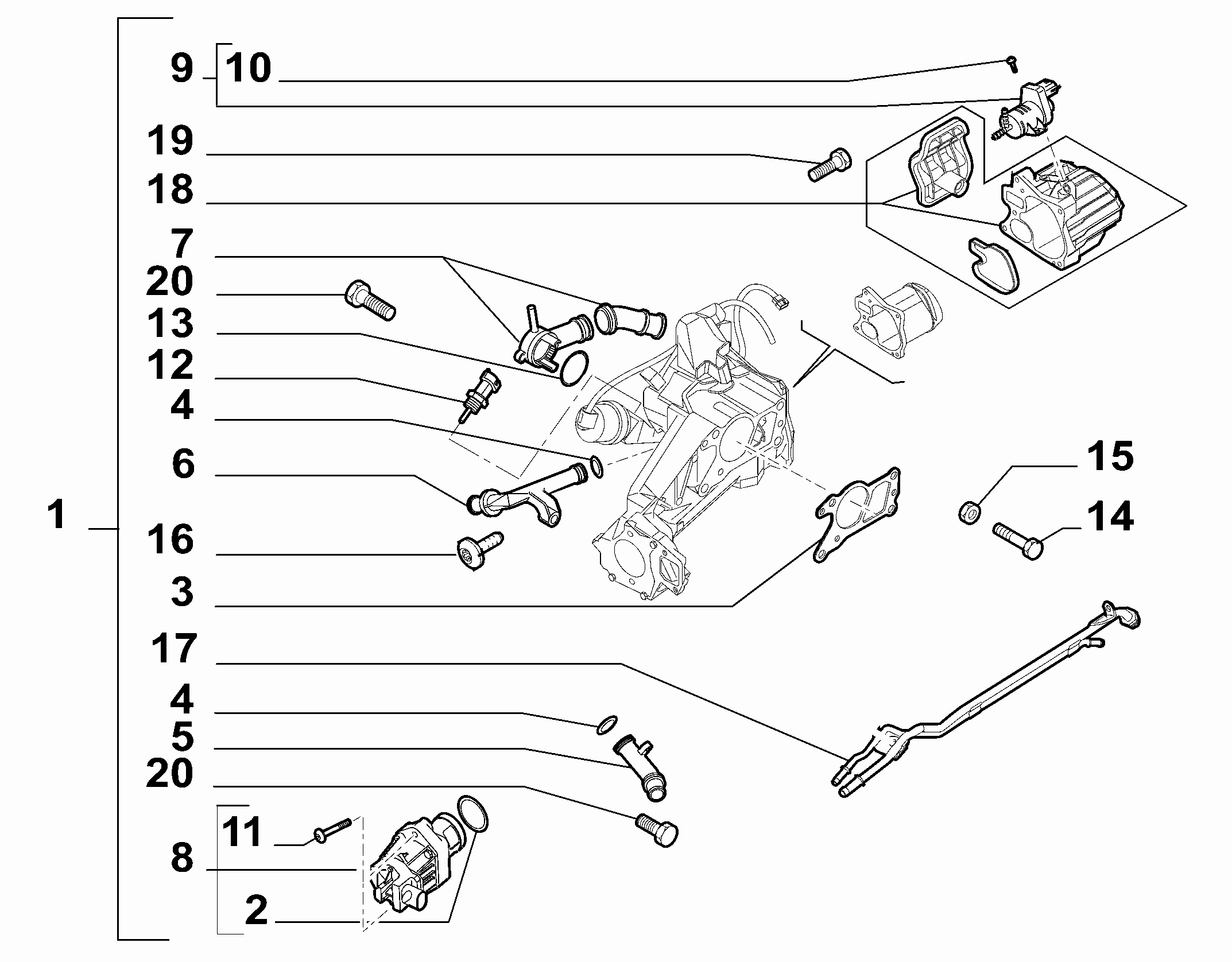 10259-010 OIL COOLER AND EGR VALVE