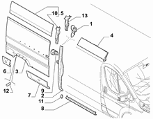 70020-040 OUTER SIDE PANEL FOR COMMERCIAL VEHICLES