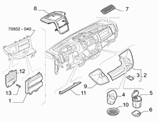 70502-020 DASHBOARD INSTRUMENT HOLDER DIALS