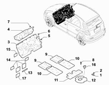 70522-010 BONNET AND ENGINE PADDING AND INSULATION
