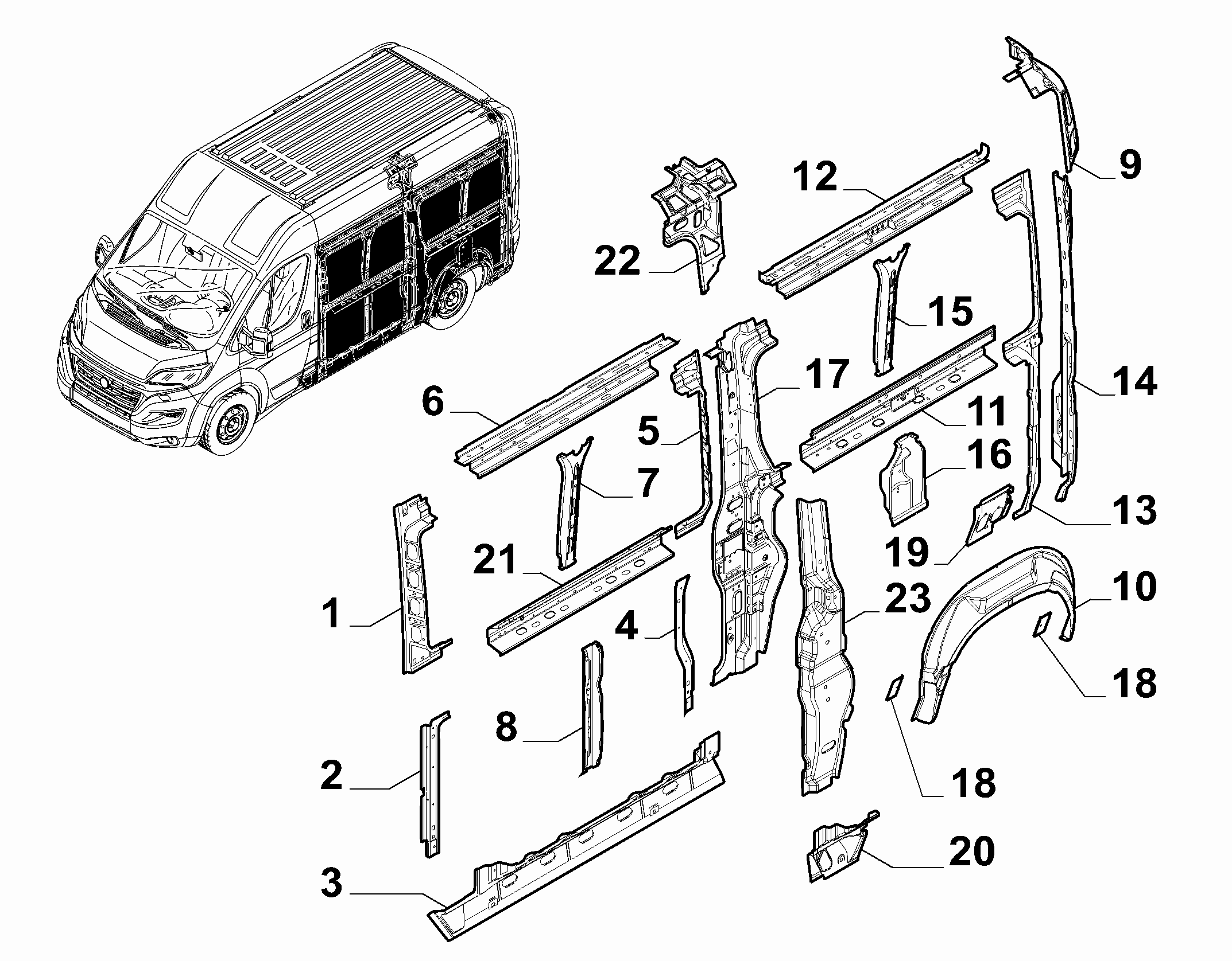 70004-010 REAR SIDE FRAME STRUCTURE