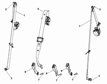 70527-020 REAR SEAT BELTS